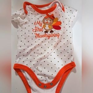 Thanksgiving onesie, baby girl
